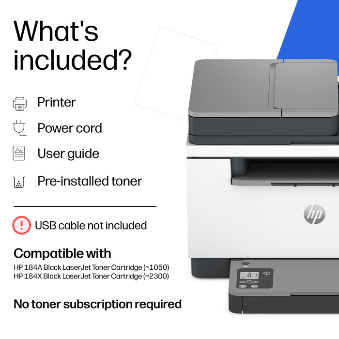 HP LaserJet M248sdn Multifunction Black and white Printer, Laser, Mono printing, 600 x 600 DPI, Mono copying, Colour scanning, A4