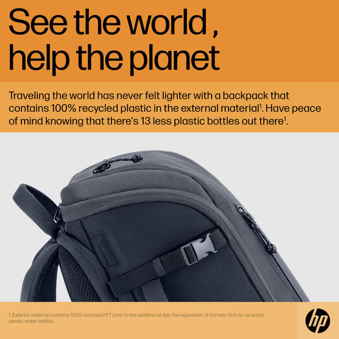 HP Travel 25 Liter 15.6 Iron Grey Laptop Backpack, Backpack, 39.6 cm (15.6"), 860 g