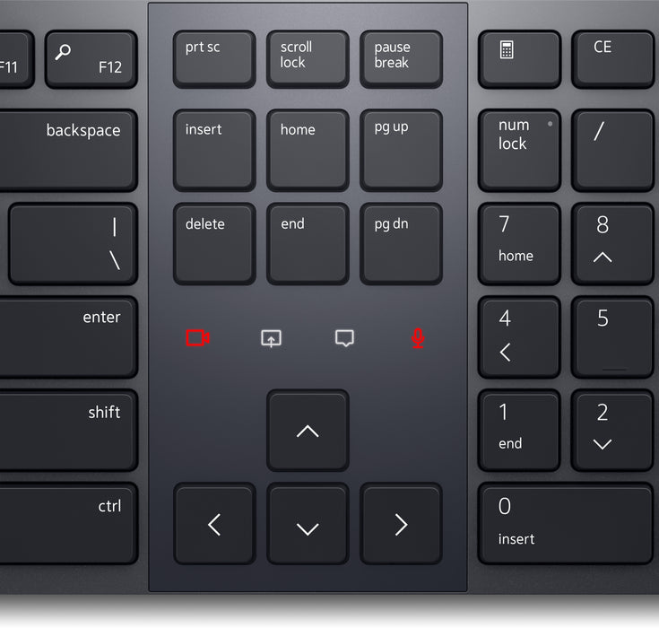 DELL Pro Premium Collaboration Keyboard - KB900 - UK (QWERTY), Full-size (100%), Wireless, RF Wireless + Bluetooth, Scissor key switch, QWERTY, Graphite