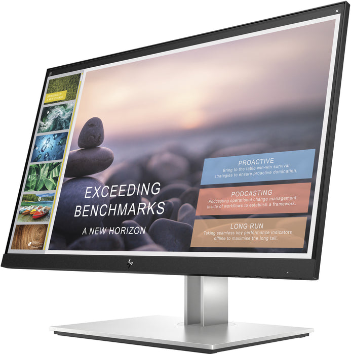 HP E-Series E24t G4, 60.5 cm (23.8"), 1920 x 1080 pixels, Full HD, LCD, 5 ms, Black, Silver