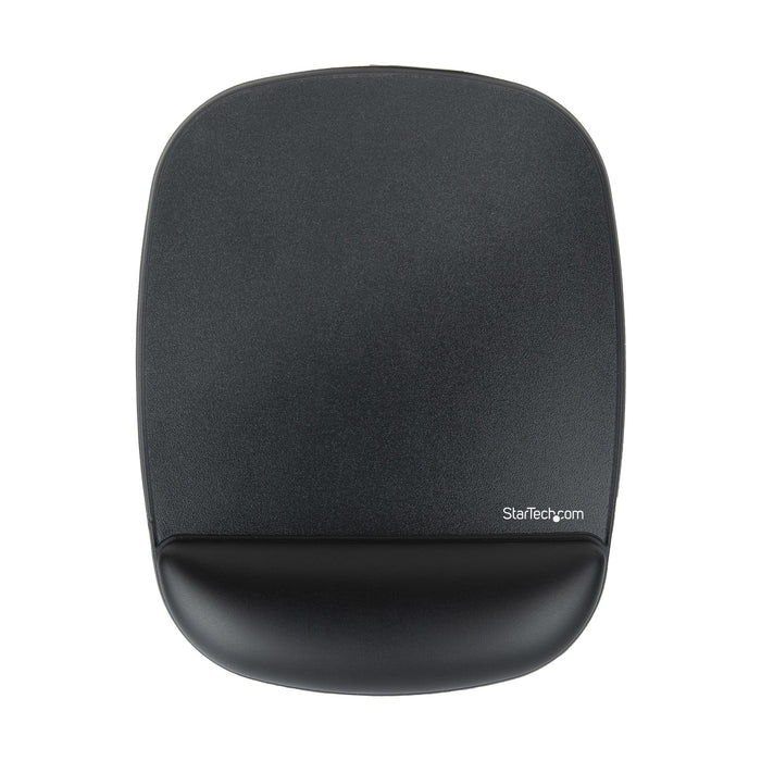 StarTech.com Mouse Pad with Hand rest, 6.7x7.1x 0.8in (17x18x2cm), Ergonomic Mouse Pad with Wrist Support, Desk Wrist Pad w/ Non-Slip PU Base, Cushioned Gel Mouse Pad w/ Palm Rest - TAA, Black, Monochromatic, Polyurethane, Wrist rest, Non-slip base