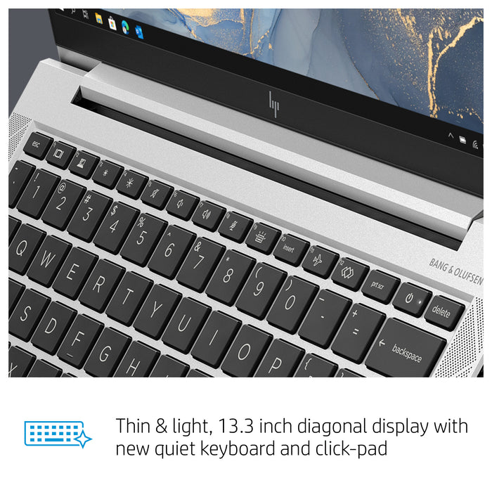 HP EliteBook 830 G7, Intel® Core™ i7, 1.8 GHz, 33.8 cm (13.3"), 1920 x 1080 pixels, 8 GB, 256 GB