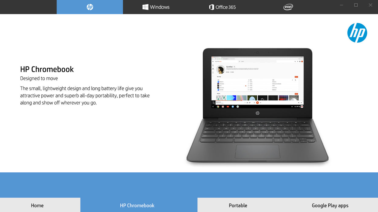 HP Chromebook 11a-nb0002na, Intel® Celeron®, 1.1 GHz, 29.5 cm (11.6"), 1366 x 768 pixels, 4 GB, 32 GB
