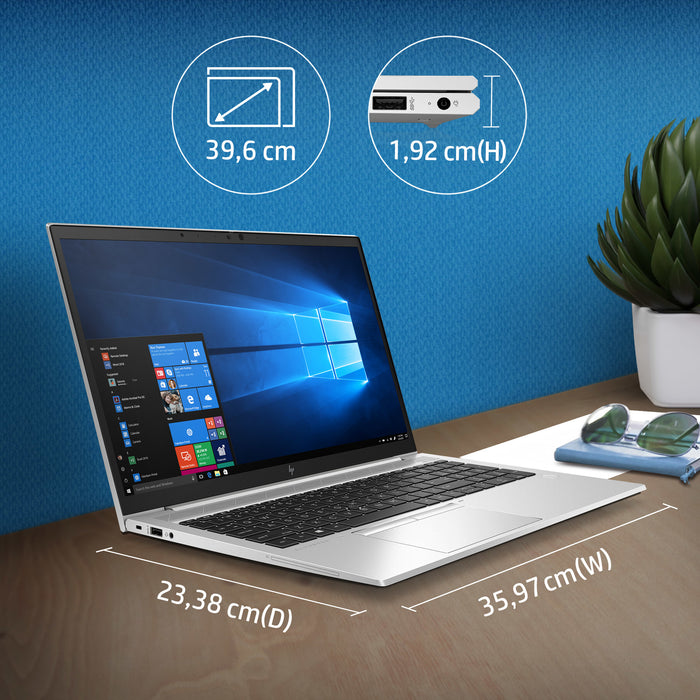 HP EliteBook 850 G7, Intel® Core™ i7, 1.8 GHz, 39.6 cm (15.6"), 1920 x 1080 pixels, 16 GB, 512 GB