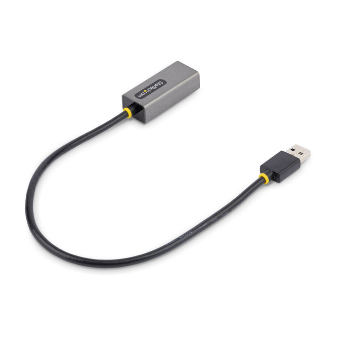 StarTech.com USB 3.0 to Gigabit Ethernet Network Adapter, 10/100/1000 Mbps, USB to RJ45, USB 3.0 to LAN Adapter, USB 3.0 Ethernet Adapter (GbE), 11in Attached Cable, Driverless Install, Wired, USB, Ethernet, 5000 Mbit/s, Grey