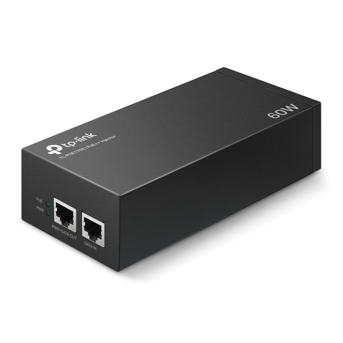 TP-Link Omada PoE++ Injector Adapter, Gigabit Ethernet, 10,100,1000 Mbit/s, 10/100/1000, IEEE 802.3ab, IEEE 802.3af, IEEE 802.3at, IEEE 802.3bt, IEEE 802.3i, IEEE 802.3u, Cat3, Cat4, Cat5, Cat5e, Cat6, Black
