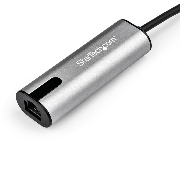 StarTech.com 2.5GbE USB C to Ethernet Adapter NBASE-T NIC - USB 3.0 Type C 2.5/1 Gigabit/100 Mbps Multi Speed Network/ USB 3.1 Laptop to RJ45/LAN Thunderbolt 3 Compatible/MacBook Pro Surface, Wired, USB Type-C, Ethernet, 5000 Mbit/s, Black, Grey