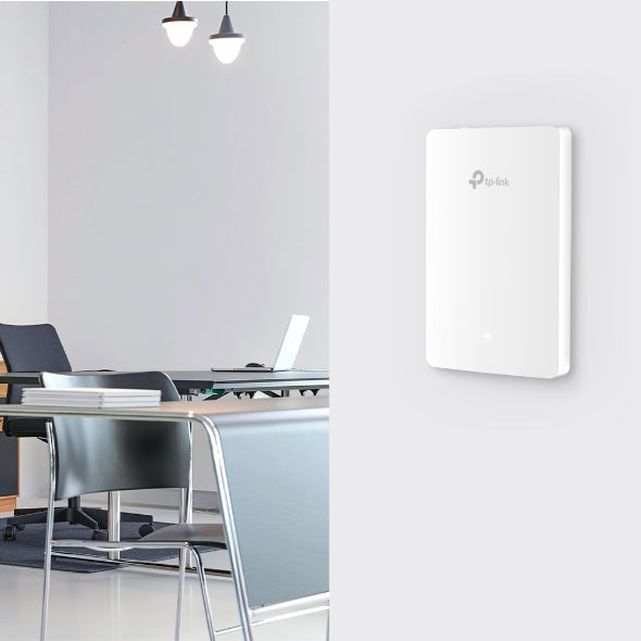 TP-Link Omada AX3000 Wall Plate WiFi 6 Access Point, 2.4 GHz, 5 GHz, 1774 Mbit/s, WPA, WPA2, WPA3, 10,100,1000 Mbit/s