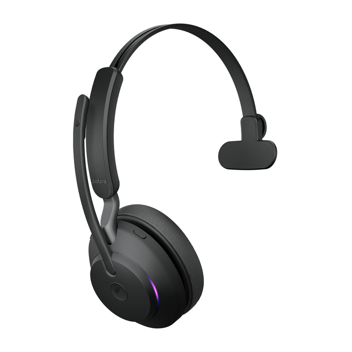 Jabra Evolve2 65 USB-A Black MS Mono, Wireless, Office/Call center, 20 - 20000 Hz, 99.2 g, Headset, Black