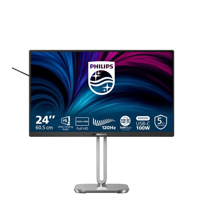 Philips 4000 series 24B2U4301/00, 60.5 cm (23.8"), 1920 x 1080 pixels, Full HD, LCD, 4 ms, Grey