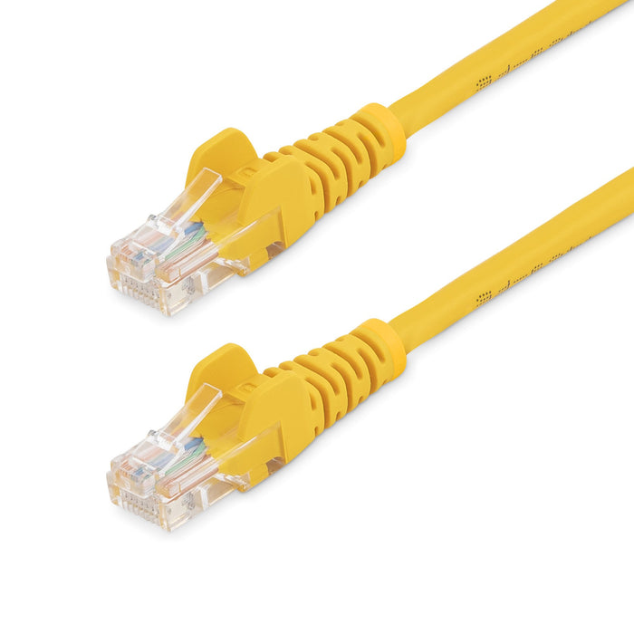 StarTech.com Cat5e Ethernet Patch Cable with Snagless RJ45 Connectors - 0.5 m, Yellow, 0.5 m, Cat5e, U/UTP (UTP), RJ-45, RJ-45, Yellow