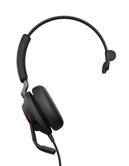 Jabra Evolve2 40 SE, Wired, Office/Call center, 20 - 20000 Hz, 88.6 g, Headset, Black
