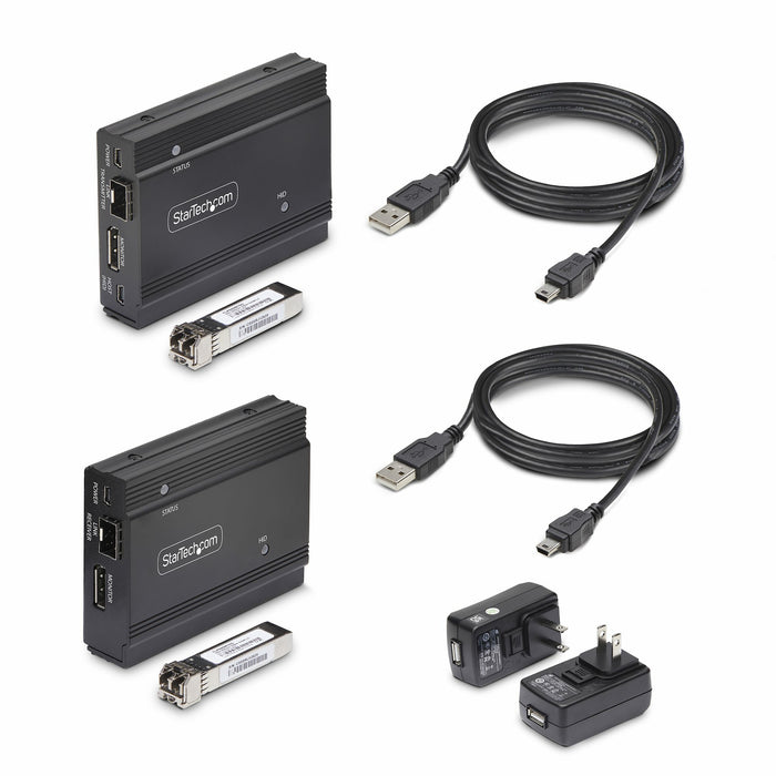 StarTech DisplayPort KVM Extender over Fiber Optic, 4K 60Hz, Console Extender Kit, Up to 984ft/300m , TAA (Multi-mode)