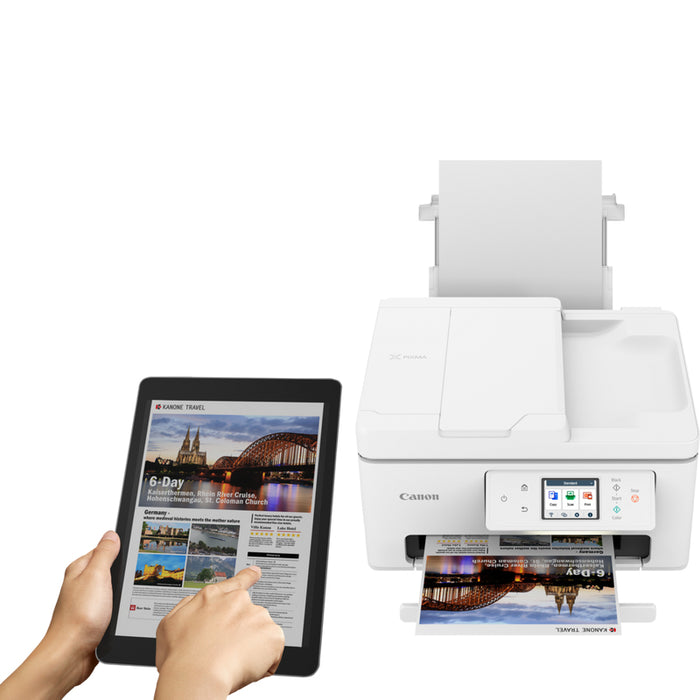 Canon PIXMA TS7750i, Inkjet, Colour printing, 1200 x 1200 DPI, Colour copying, A4, White