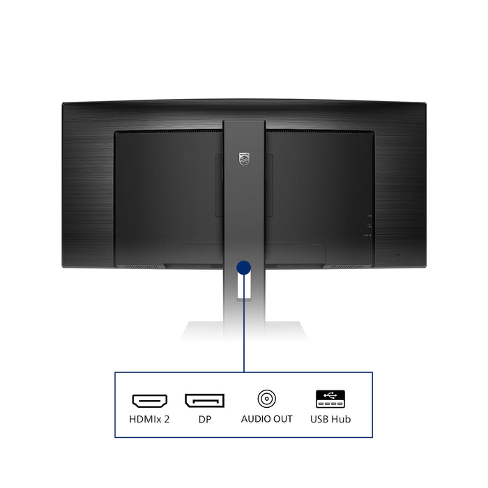 Philips B Line 345B1C/00, 86.4 cm (34"), 3440 x 1440 pixels, Quad HD, LCD, 4 ms, Black