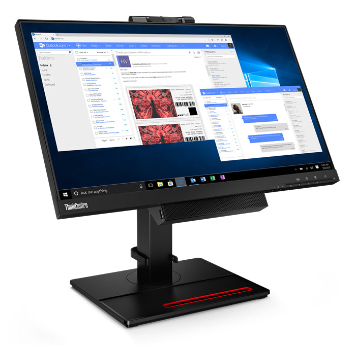 Lenovo ThinkCentre Tiny in One, 54.6 cm (21.5"), 1920 x 1080 pixels, Full HD, LED, 6 ms, Black