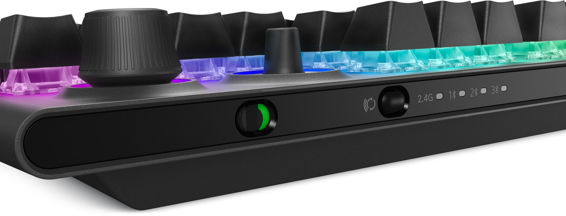 Alienware Tri-Mode AW920K, Full-size (100%), Wired & Wireless, USB + RF Wireless + Bluetooth, Mechanical, RGB LED, Grey