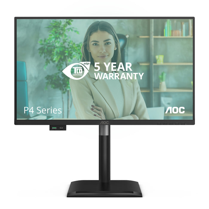 AOC 24P4U, 60.5 cm (23.8"), 1920 x 1080 pixels, Full HD, 4 ms, Black