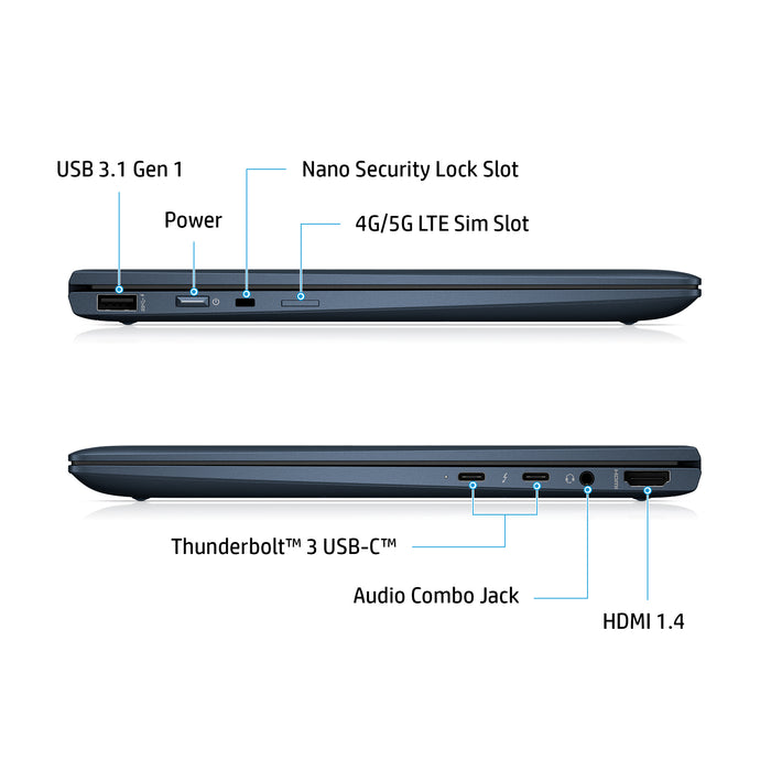 HP Elite Dragonfly G2, Intel® Core™ i5, 33.8 cm (13.3"), 1920 x 1080 pixels, 16 GB, 256 GB, Windows 10 Pro