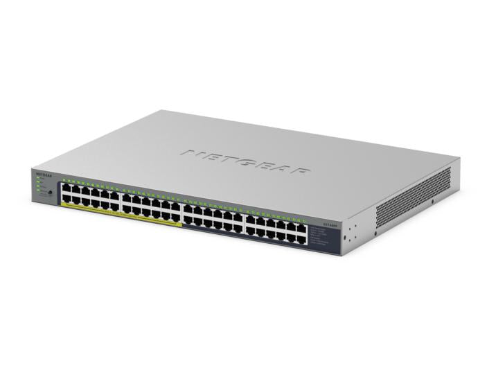NETGEAR GS748PP, Unmanaged, Gigabit Ethernet (10/100/1000), Full duplex, Power over Ethernet (PoE), Rack mounting