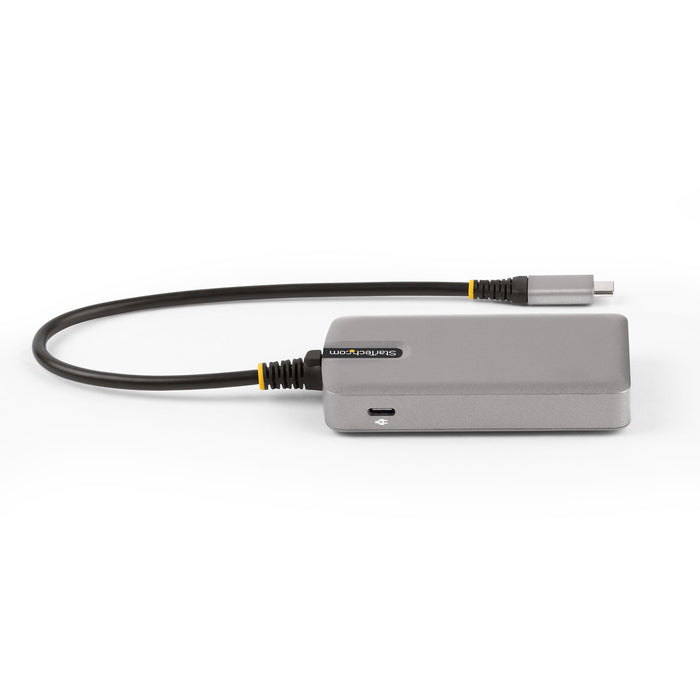 StarTech 4-Port USB-C Hub with USB-C DP Alt Mode Video Output 4K 60Hz - 3x USB-A, 1x USB Type-C, 100W Power Delivery Pass-Through, USB 3.2 10Gbps, 1ft/30cm Cable, Portable USB Hub (HB31C3A1CDPPD3)