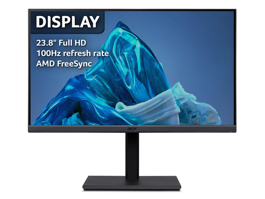 Acer B7 Vero B227QHbmiprxv Monitor, Full HD (1920x1080), 100Hz Refresh rate, 4Ms Response Time, Zero Frame Bezel, HDMI/DP/VGA, 54.6 cm (21.5"), 1920 x 1080 pixels, Full HD, LED, 4 ms, Black