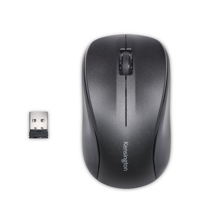Kensington Wireless ValuMouse, Ambidextrous, Optical, RF Wireless, Black