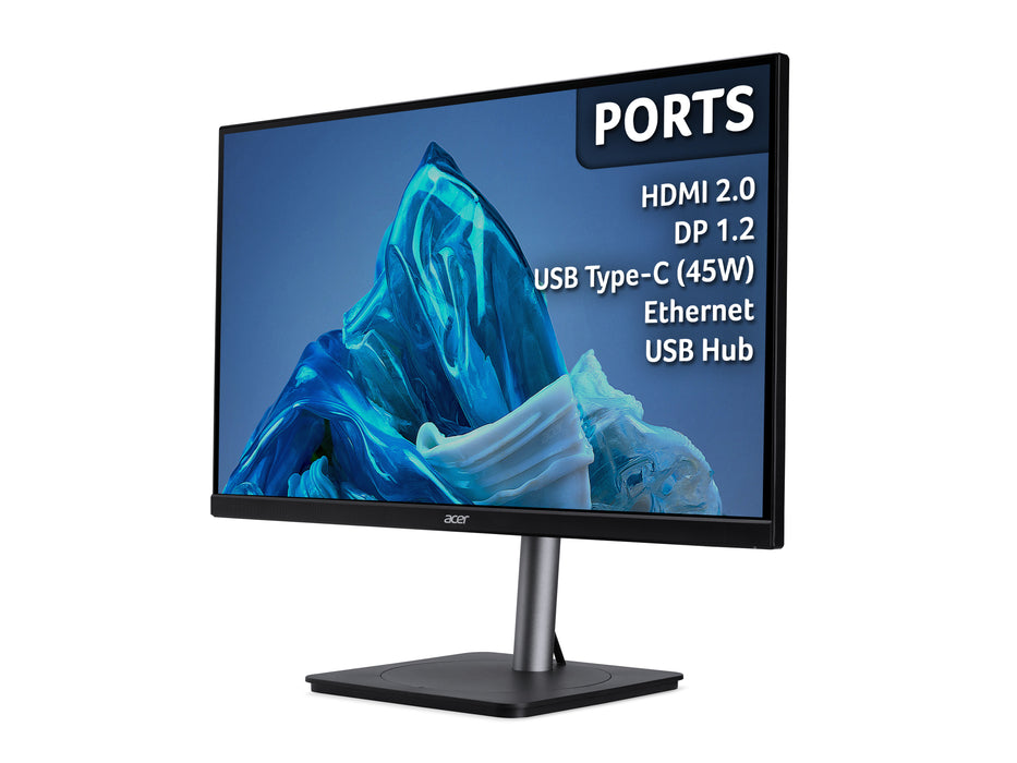 Acer CB3 CB243Y 24" Full HD IPS LCD Monitor, 60.5 cm (23.8"), 1920 x 1080 pixels, Full HD, LCD, 4 ms, Black