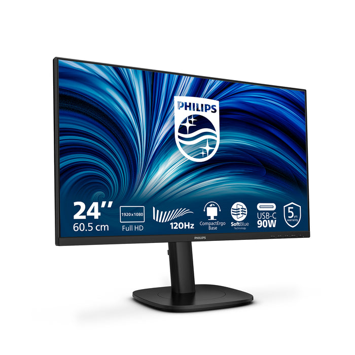 Philips 3000 series 24B2U3301/00, 60.5 cm (23.8"), 1920 x 1080 pixels, Full HD, LCD, 4 ms, Black