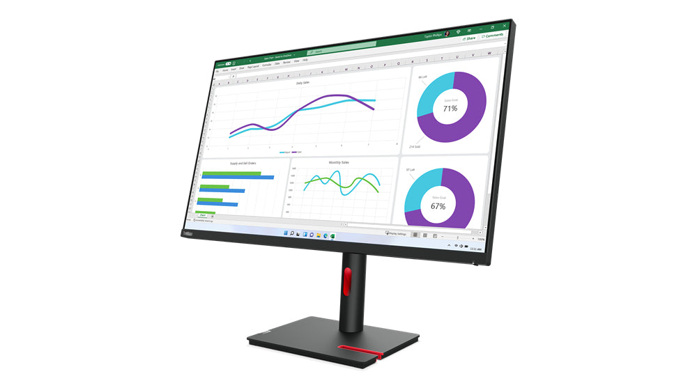 Lenovo ThinkVision T32h-30, 80 cm (31.5"), 2560 x 1440 pixels, Quad HD, LED, 6 ms, Black