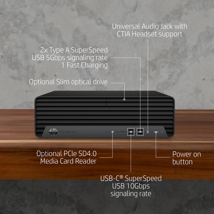 HP EliteDesk 800 G6, 2.9 GHz, Intel® Core™ i7, i7-10700, 16 GB, 512 GB, Windows 10 Pro