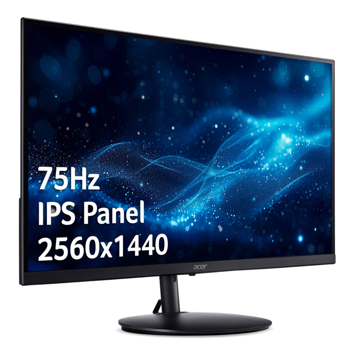 Acer S2 SH322QUA 31.5" ZeroFrame IPS WQHD LED Monitor, 80 cm (31.5"), 2560 x 1440 pixels, Wide Quad HD, LED, 1 ms, Black