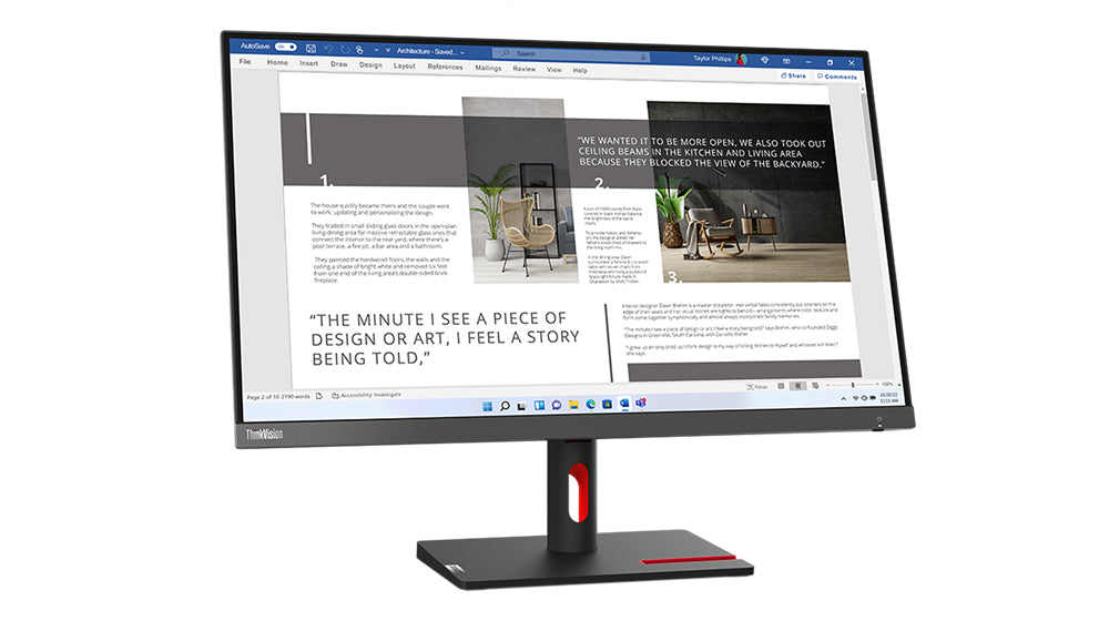 Lenovo ThinkVision S27i-30, 68.6 cm (27"), 1920 x 1080 pixels, Full HD, LED, 6 ms, Grey