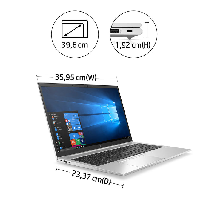 HP EliteBook 855 G7, AMD Ryzen™ 7 PRO, 1.7 GHz, 39.6 cm (15.6"), 1920 x 1080 pixels, 32 GB, 256 GB