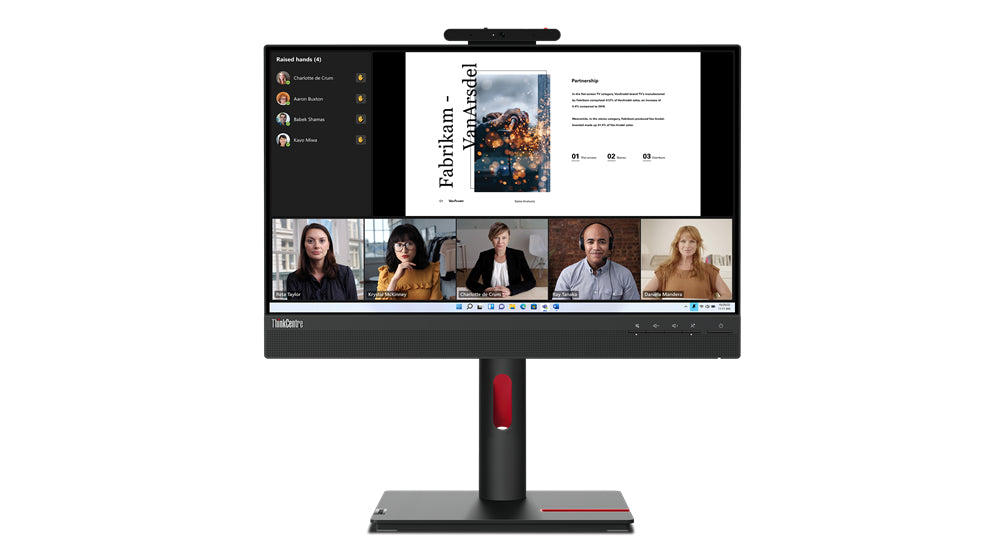 Lenovo ThinkCentre Tiny-In-One 22, 54.6 cm (21.5"), 1920 x 1080 pixels, Full HD, LED, 6 ms, Black