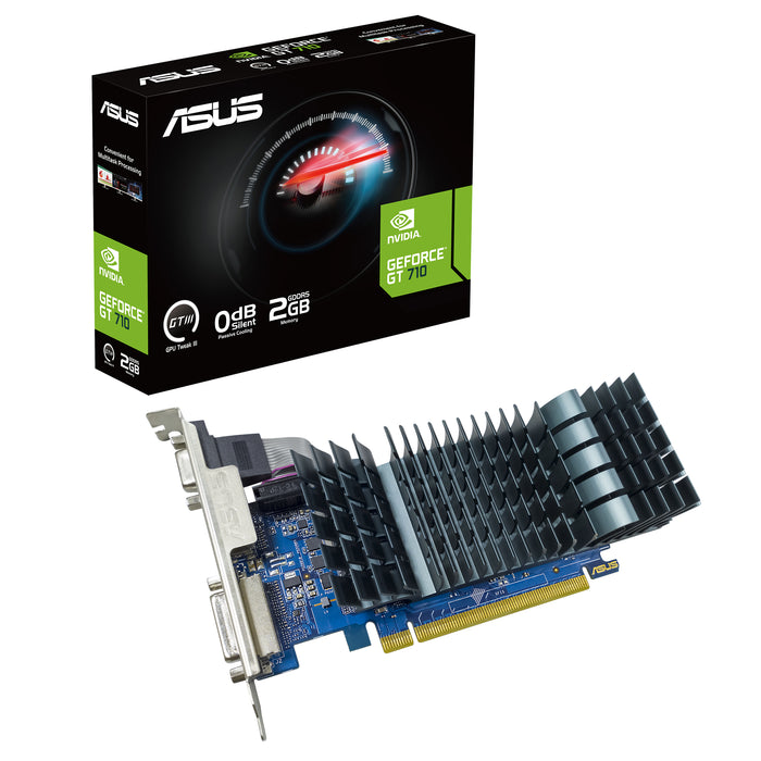 ASUS GT710-SL-2GD5-BRK-EVO, GeForce GT 710, 2 GB, GDDR5, 64 bit, 3840 x 2160 pixels, PCI Express 2.0