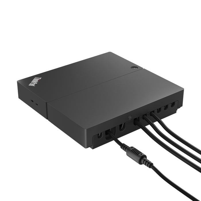 Lenovo ThinkSmart SmartDock, Wired, USB 3.2 Gen 2 (3.1 Gen 2) Type-C, 60 W, 100,1000 Mbit/s, Black, 3840 x 2160 pixels