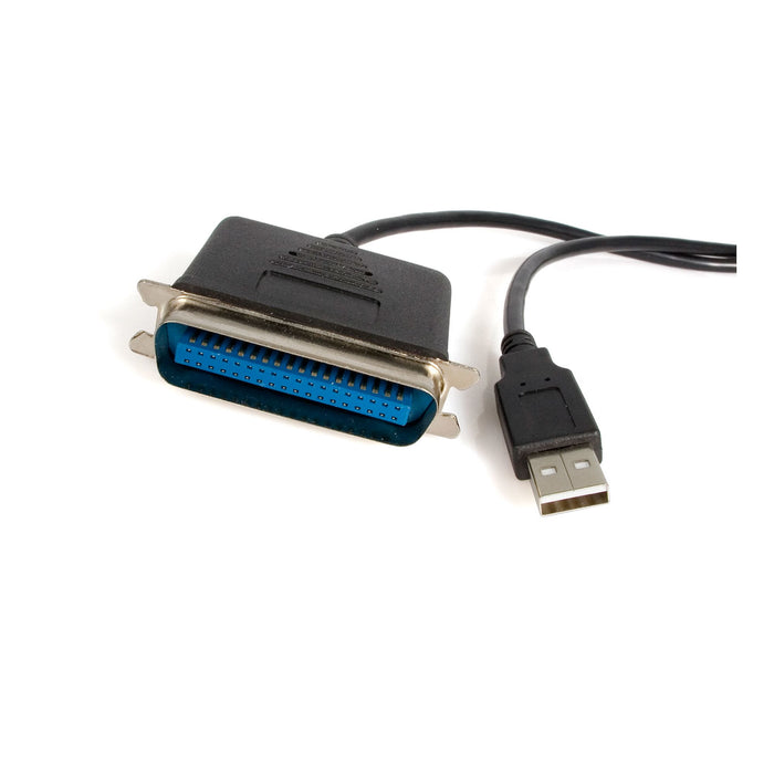 StarTech.com 6 ft USB to Parallel Printer Adapter - M/M, Black, Centronics, USB A, 1.9 m, Male/Male, USB A, Centronics 36