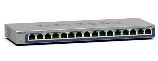 NETGEAR GS116, Unmanaged, L2, Gigabit Ethernet (10/100/1000)
