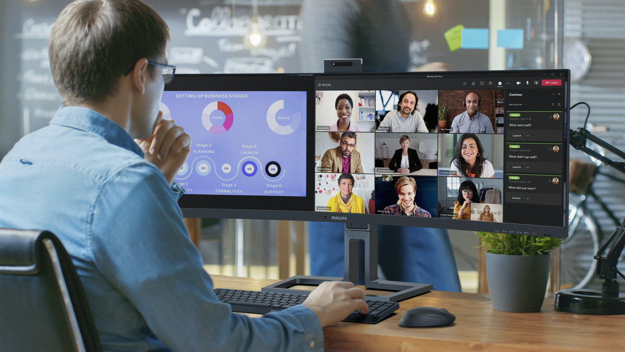 Philips 6000 series 45B1U6900CH/00, 113 cm (44.5"), 5120 x 1440 pixels, UltraWide Dual Quad HD, LED, 4 ms, Black