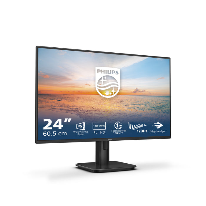 Philips 1000 series 24E1N1100A/00, 60.5 cm (23.8"), 1920 x 1080 pixels, Full HD, LCD, 4 ms, Black