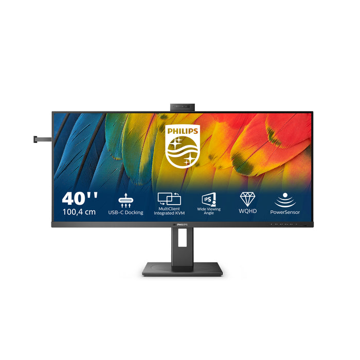 Philips 5000 series 40B1U5601H/00, 101.6 cm (40"), 3440 x 1440 pixels, Wide Quad HD, LCD, 4 ms, Black