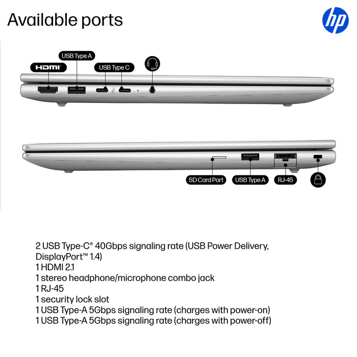 HP EliteBook 6 G1q Next Gen AI PC, Snapdragon, 35.6 cm (14"), 1920 x 1200 pixels, 16 GB, 512 GB, Windows 11 Pro