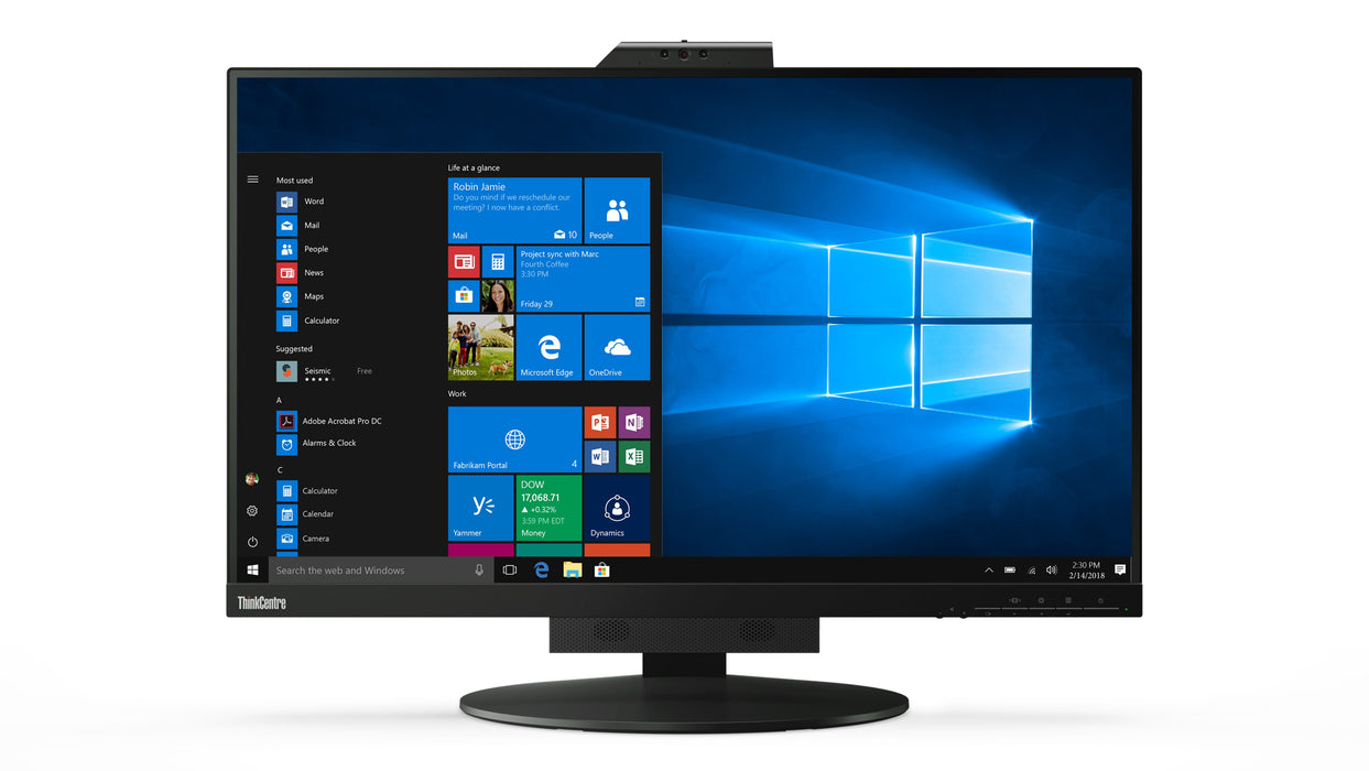Lenovo ThinkCentre TIO27 Monitor, 68.6 cm (27"), 2560 x 1440 pixels, Quad HD, LED, 6 ms, Black