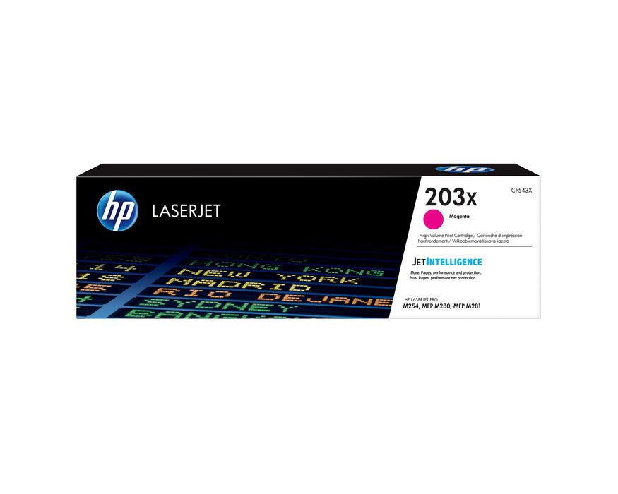 HP 203X High Yield Magenta Original LaserJet Toner Cartridge, 2500 pages, Magenta, 1 pc(s)