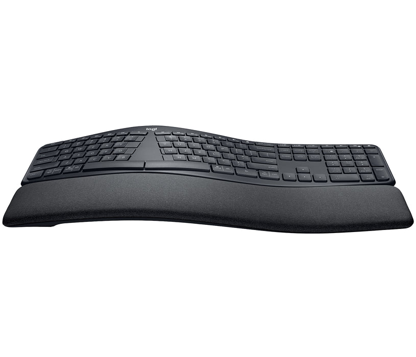 Logitech ERGO K860, Full-size (100%), Wireless, RF Wireless + Bluetooth, Semi-mechanical key switch, Graphite