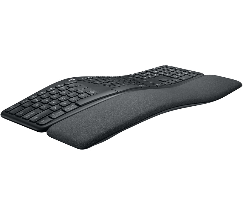 Logitech ERGO K860, Full-size (100%), Wireless, RF Wireless + Bluetooth, Semi-mechanical key switch, Graphite