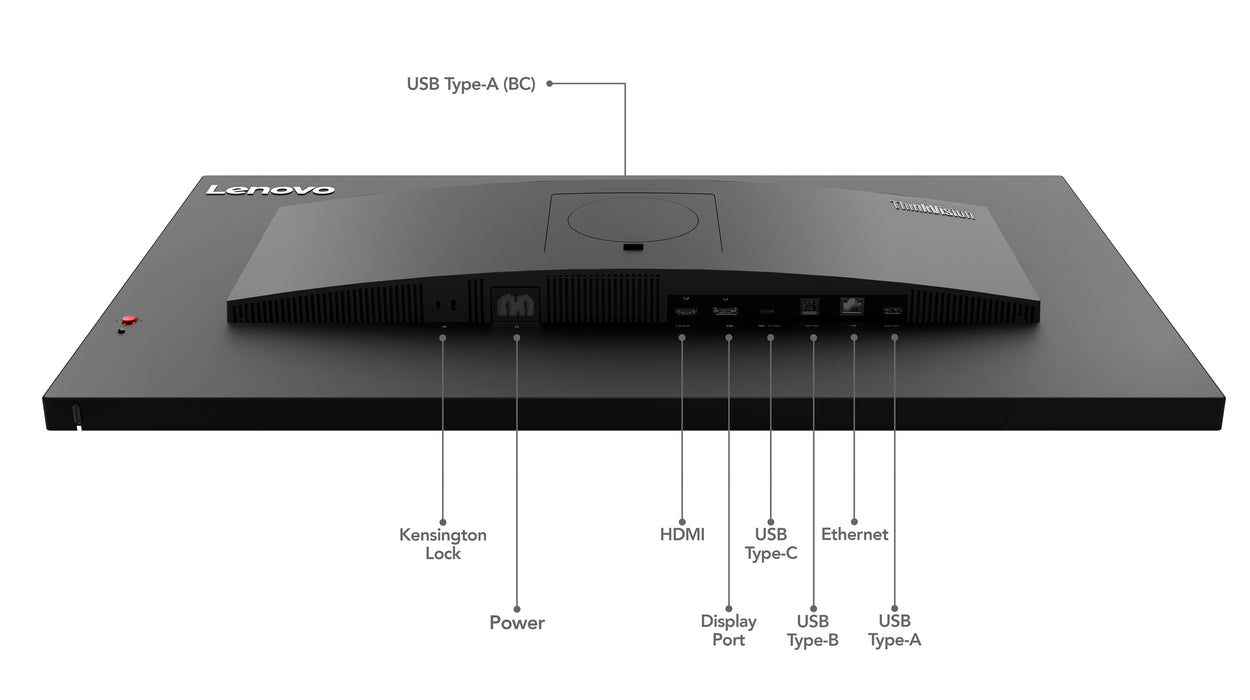 Lenovo ThinkVision T32p-30, 80 cm (31.5"), 3840 x 2160 pixels, 4K Ultra HD, LED, Black