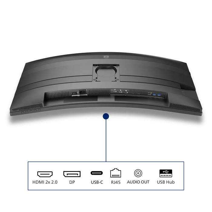 Philips 5000 series 34B2U5600C/00, 86.4 cm (34"), 3440 x 1440 pixels, Dual QHD, LCD, 4 ms, Grey