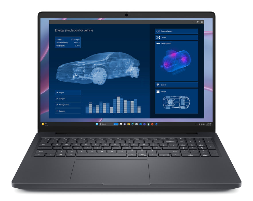 DELL Pro Max 16 MC16255, AMD Ryzen AI 7 PRO, 2 GHz, 40.6 cm (16"), 1920 x 1200 pixels, 32 GB, 512 GB